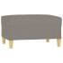 Reposapiés de tela gris taupe 70x55x41