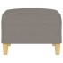 Reposapiés de tela gris taupe 70x55x41