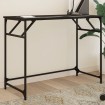 Escritorio de madera de ingeniería y acero negro 100x45x76 cm