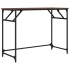 Escritorio madera ingeniería y acero roble marrón 100x45x76
