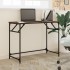 Escritorio madera ingeniería y acero roble marrón 100x45x76