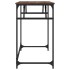 Escritorio madera ingeniería y acero roble marrón 100x45x76