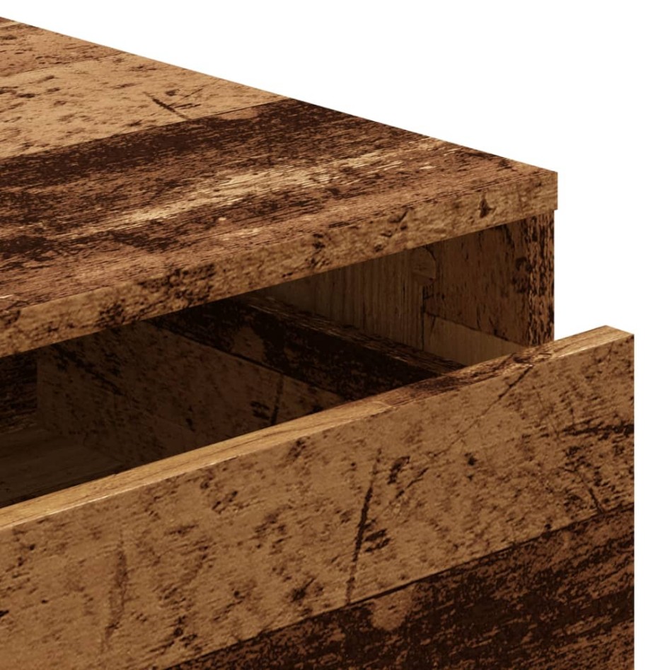 Cajonera de esquina madera ingeniería roble viejo 60x41x58