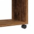 Mesa auxiliar rodante madera ingeniería envejecido 70x35x60