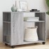 Mesa auxiliar con ruedas madera gris Sonoma 70x35x60