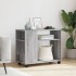Mesa auxiliar con ruedas madera gris Sonoma 70x35x60