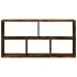 Estante de pared madera ingeniería roble ahumado 100x25x50