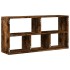 Estante de pared madera ingeniería roble ahumado 100x25x50