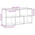 Estante de pared madera ingeniería roble ahumado 100x25x50
