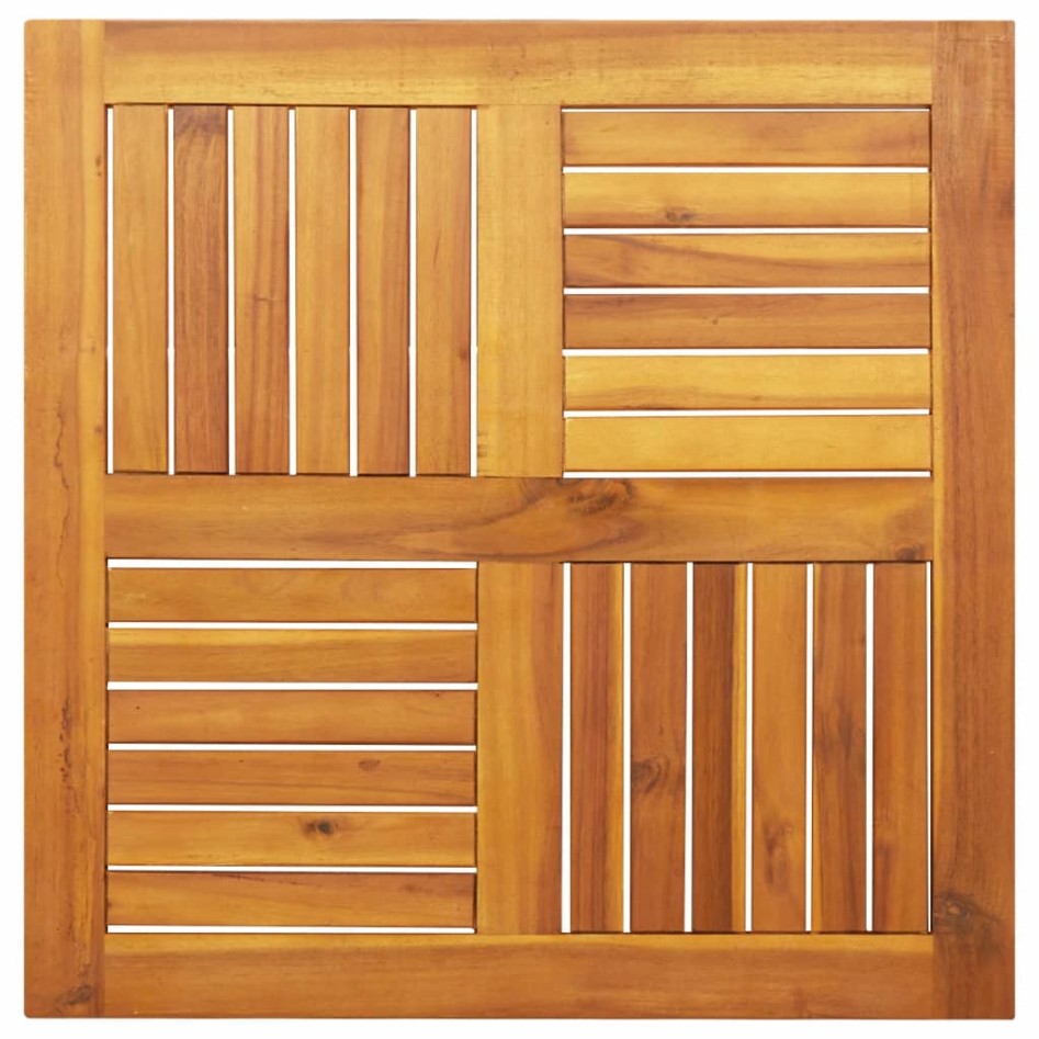 Tablero de mesa cuadrado madera maciza de acacia 70x70x2