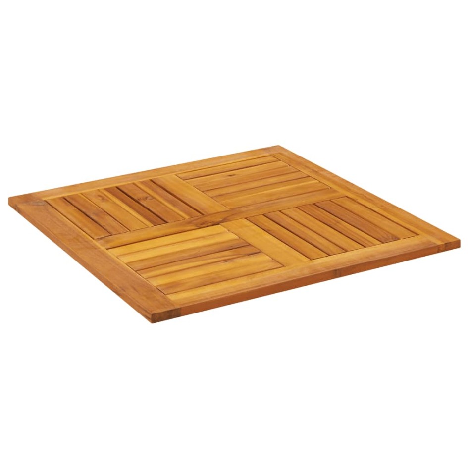 Tablero de mesa cuadrado madera maciza de acacia 70x70x2