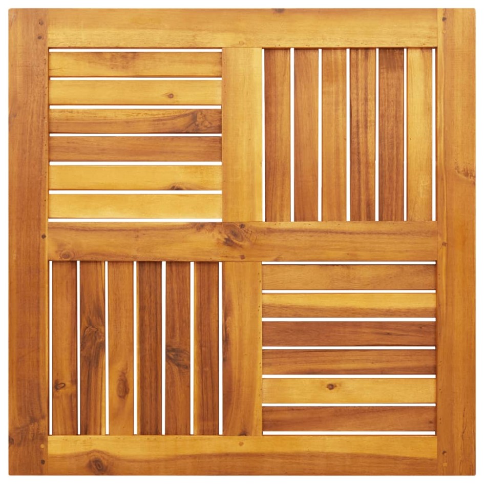 Tablero de mesa cuadrado madera maciza de acacia 70x70x2