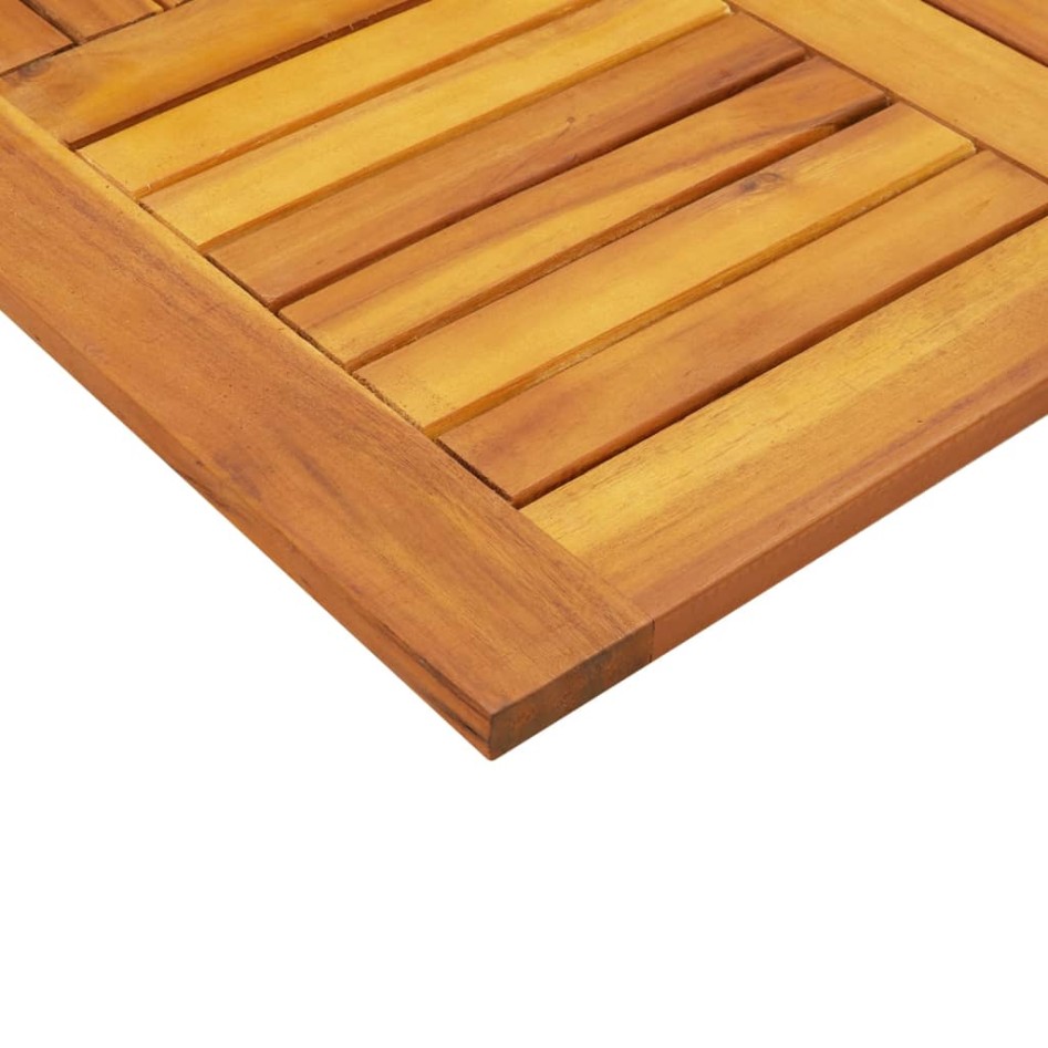 Tablero de mesa cuadrado madera maciza de acacia 70x70x2