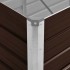 Arriate de acero galvanizado marrón 240x80x77