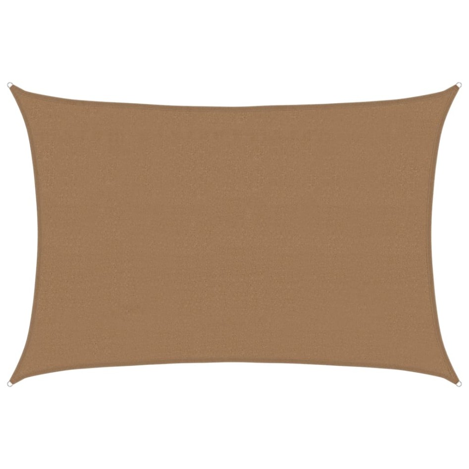 Toldo de vela HDPE gris taupe 160 g/m² 4x6