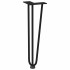 Patas de mesa tipo horquilla 4 uds acero macizo negro 42