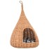 Casa para gatos con cojín y forma de tipi sauce natural