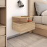 Mesita de noche flotante 2 uds madera roble Sonoma 40x31x27