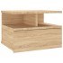 Mesita de noche flotante 2 uds madera roble Sonoma 40x31x27