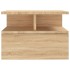 Mesita de noche flotante 2 uds madera roble Sonoma 40x31x27