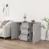 Aparador de madera contrachapada gris Sonoma 91x29,5x65
