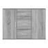 Aparador de madera contrachapada gris Sonoma 91x29,5x65
