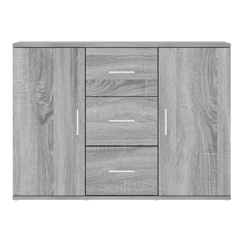 Aparador de madera contrachapada gris Sonoma 91x29,5x65