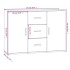 Aparador de madera contrachapada gris Sonoma 91x29,5x65