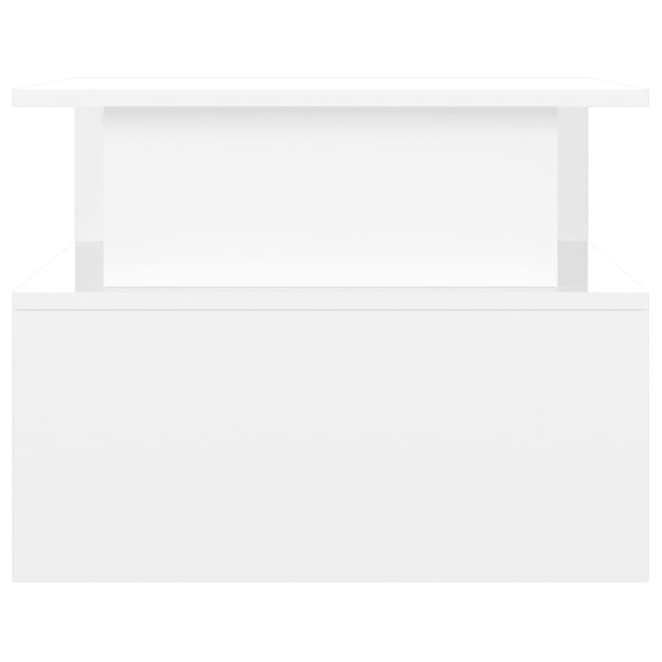 Mesa de centro madera de ingeniería blanco brillo 90x55x42,5