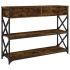 Mesa consola madera de ingeniería roble ahumado 100x28x75