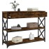 Mesa consola madera de ingeniería roble ahumado 100x28x75