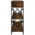 Mesa consola madera de ingeniería roble ahumado 100x28x75