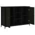 Aparador de madera de ingeniería negro 100x35x70