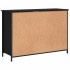 Aparador de madera de ingeniería negro 100x35x70