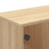 Mueble de TV con puertas de vidrio roble Sonoma 102x37x50