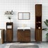 Armario de baño madera contrachapada marrón roble 65x33x60