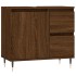 Armario de baño madera contrachapada marrón roble 65x33x60