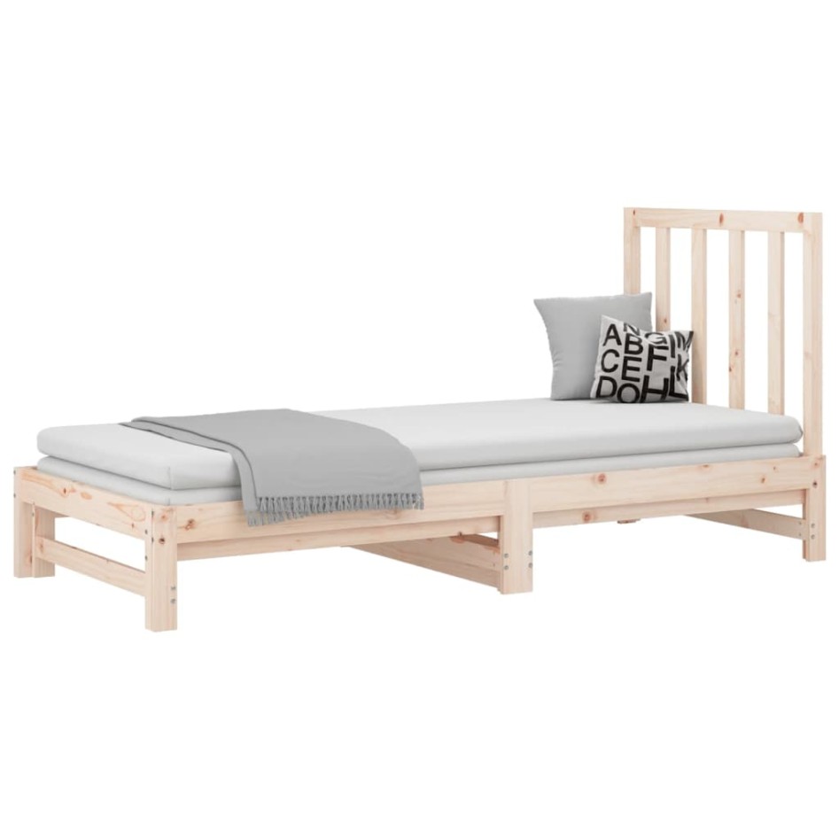 Sofá cama extraíble madera maciza de pino 2x(90x200)