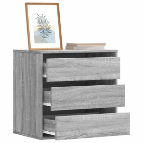Cajonera de esquina madera ingeniería gris Sonoma 60x41x58