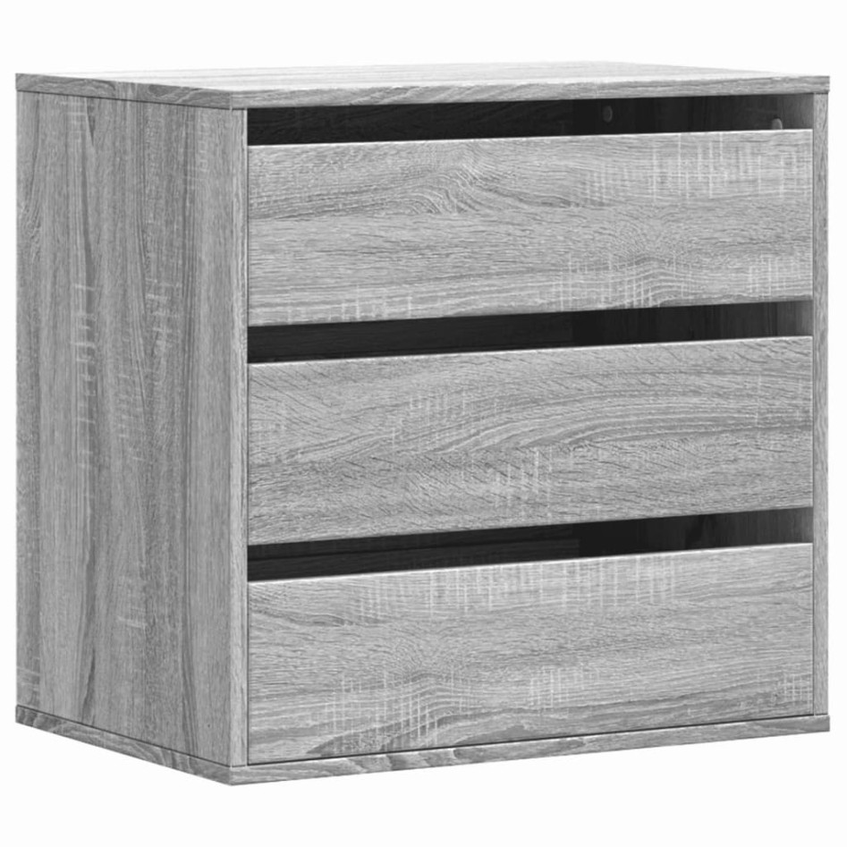 Cajonera de esquina madera ingeniería gris Sonoma 60x41x58