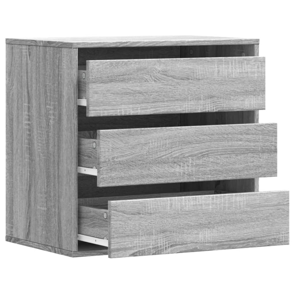 Cajonera de esquina madera ingeniería gris Sonoma 60x41x58