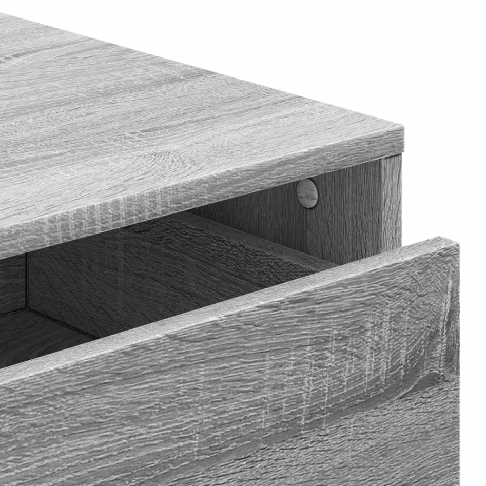Cajonera de esquina madera ingeniería gris Sonoma 60x41x58
