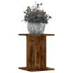 Soportes para plantas 2 uds madera roble ahumado 30x30x40 cm