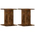 Soportes para plantas 2 uds madera roble ahumado 30x30x40