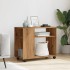 Mesa auxiliar con ruedas madera roble Sonoma 70x35x60