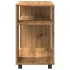 Mesa auxiliar con ruedas madera roble Sonoma 70x35x60