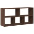 Estante de pared madera ingeniería marrón roble 100x25x50