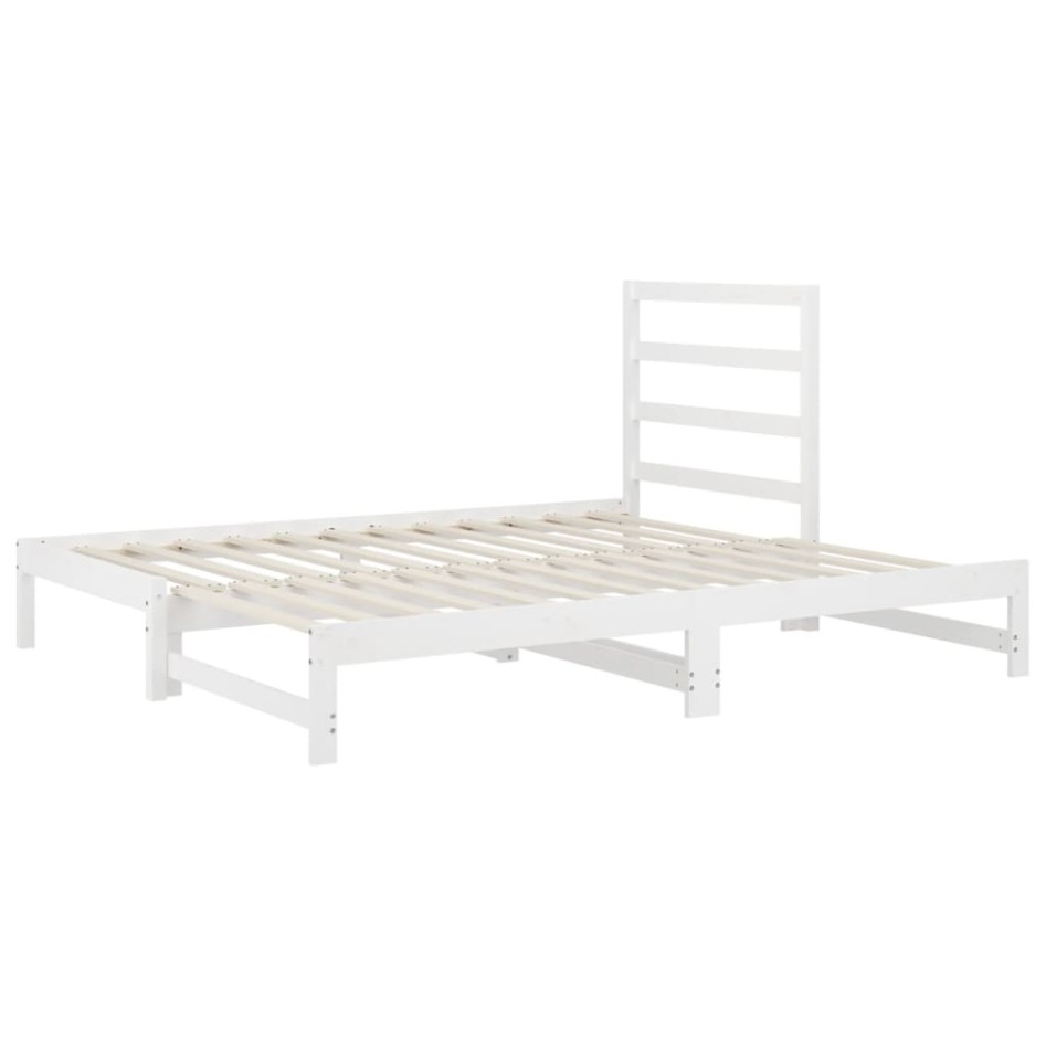 Sofá cama extraíble madera maciza de pino blanco 2x(90x200)