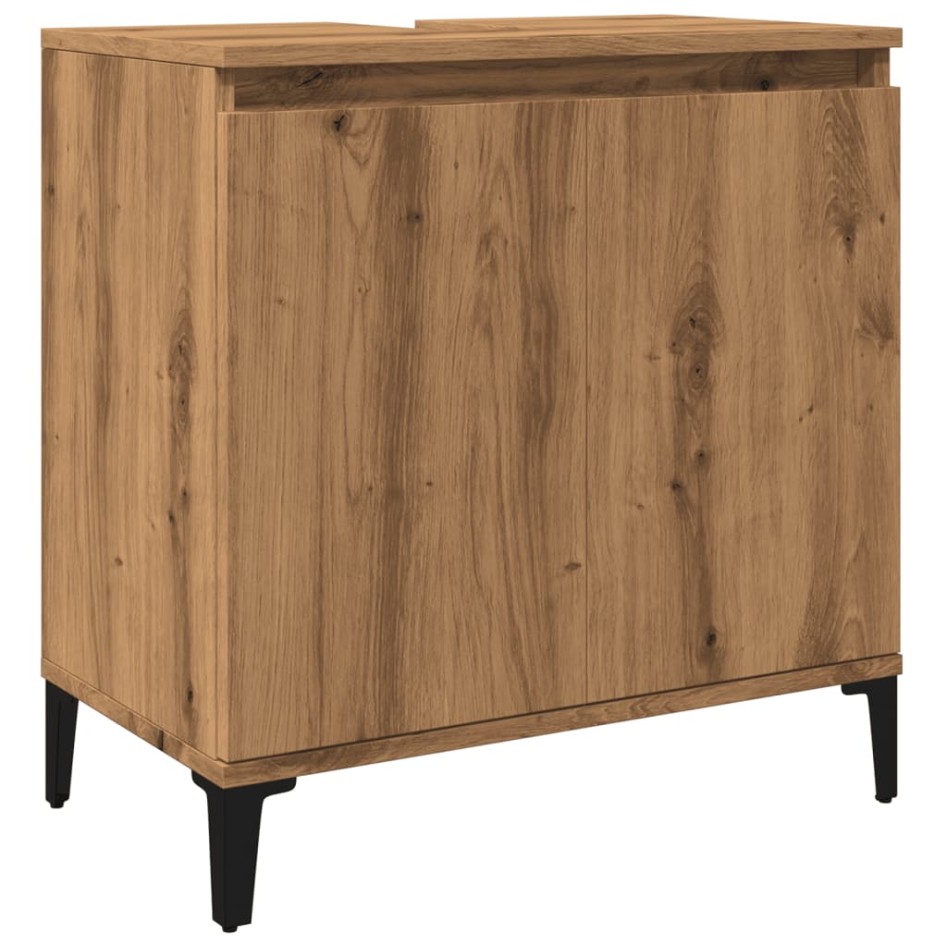 Mueble de lavabo madera de ingeniería roble artisan 58x33x60