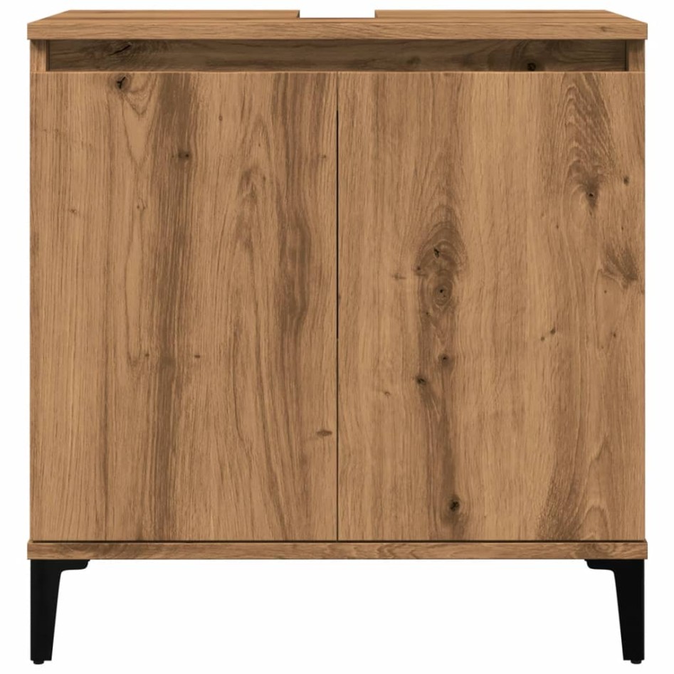 Mueble de lavabo madera de ingeniería roble artisan 58x33x60